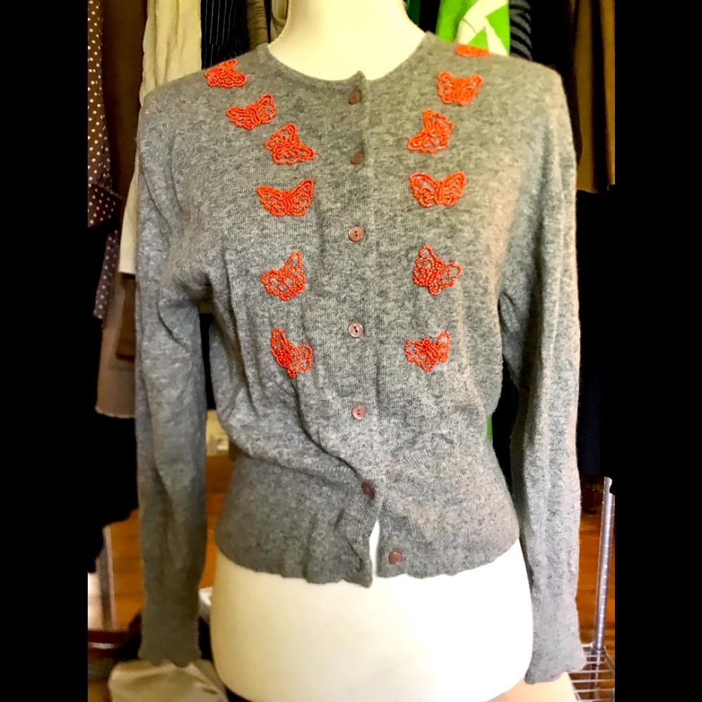 Cynthia Rowley beaded cardigan sweater